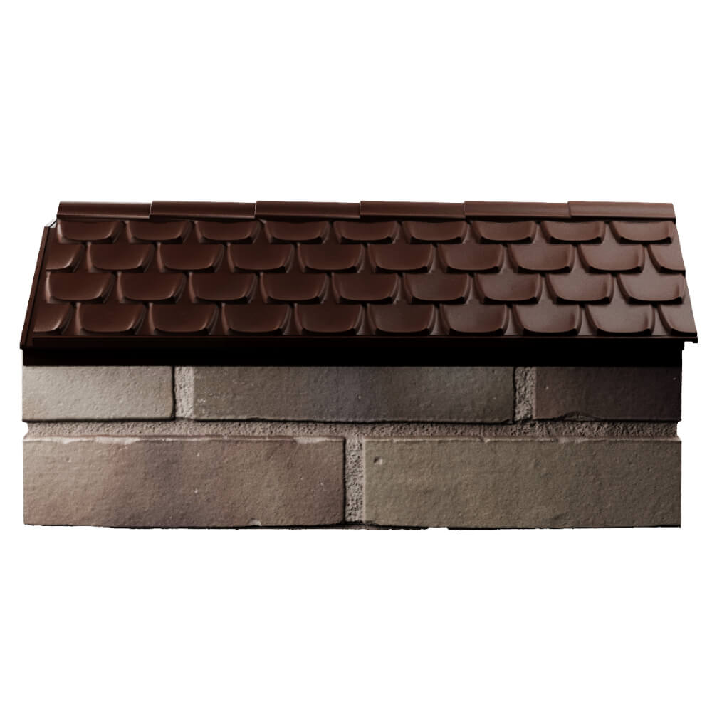 Парапет Zking Эльбрус Коричневый с посадкой на 1 кирпич (255мм)