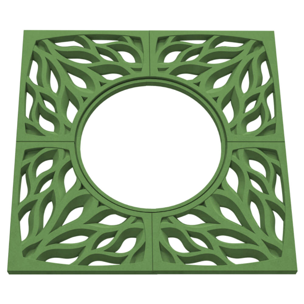 Приствольная решетка для дерева ZKING CRUST 1.2х1.2м Зеленая